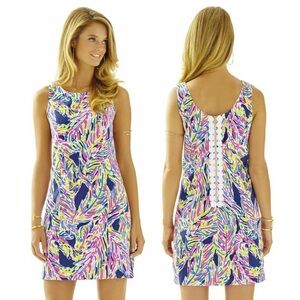Lilly Pulitzer Cathy Shift in Indigo Palm Reader